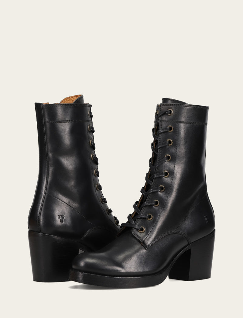 Jean Lace Up - Black - Pair