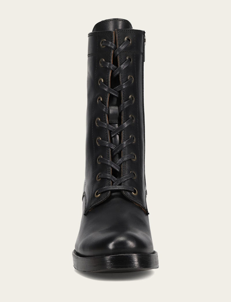 Jean Lace Up - Black - Front