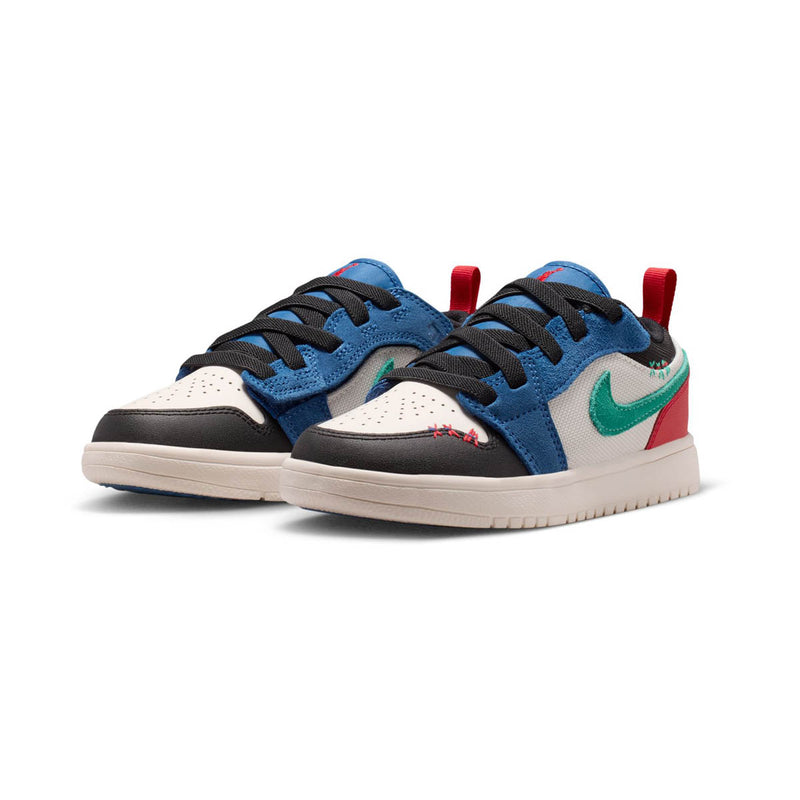Jordan 1 Low Alt SE 'True Blue Red Kinetic Green' Little Kids' Shoes