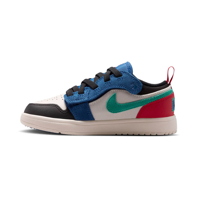 Jordan 1 Low Alt SE 'True Blue Red Kinetic Green' Little Kids' Shoes