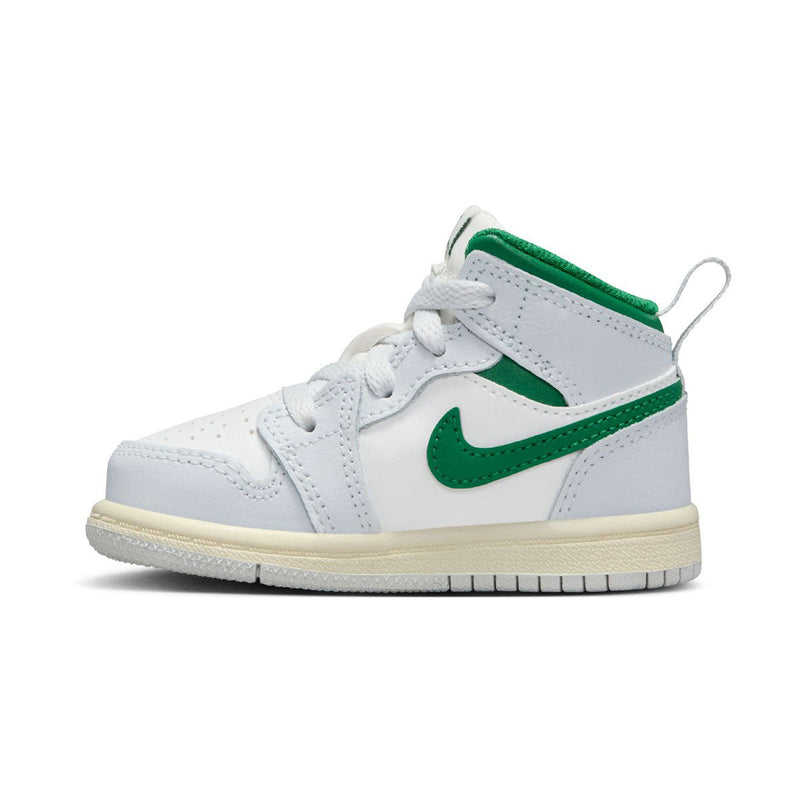 Jordan 1 Mid 'Summit White Pure Platinum Sail Pine Green' Toddler Shoes