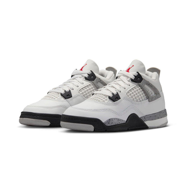 Jordan 4 Retro 'White Cement' Little Kids' Shoes