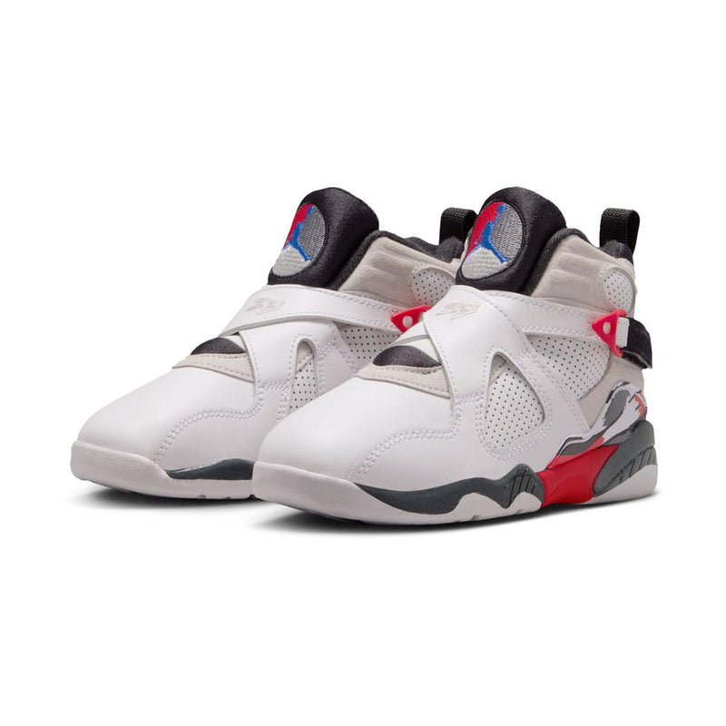 Jordan 8 Retro 'White and True Red' Little Kids' Shoes