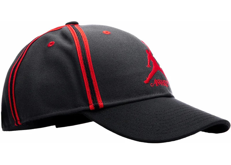 Jordan x Awake NY Hat Dark Smoke Grey/University Red