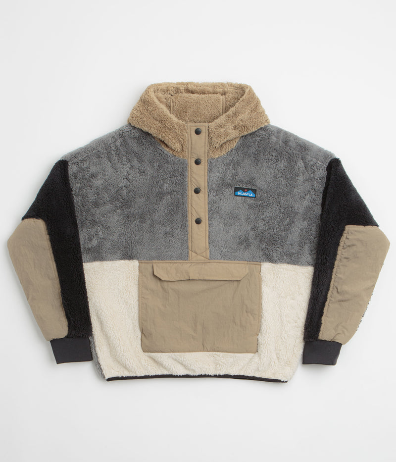 Kavu Womens Moon Ridge Hooded Fleece in Shadow Block