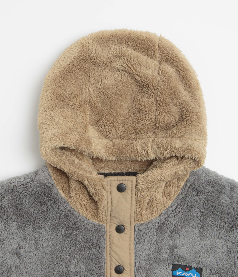 Kavu Womens Moon Ridge Hooded Fleece in Shadow Block