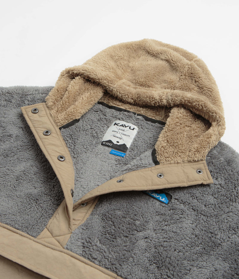 Kavu Womens Moon Ridge Hooded Fleece in Shadow Block