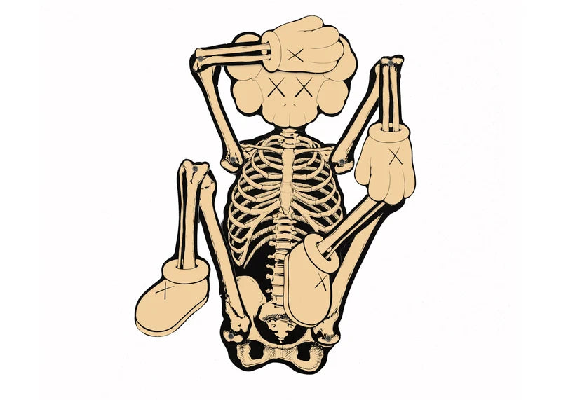 KAWS Skeleton Board Cutout Ornament Bone