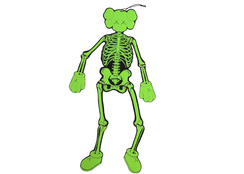 KAWS Skeleton Board Cutout Ornament Green