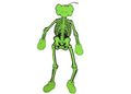 KAWS Skeleton Board Cutout Ornament Green