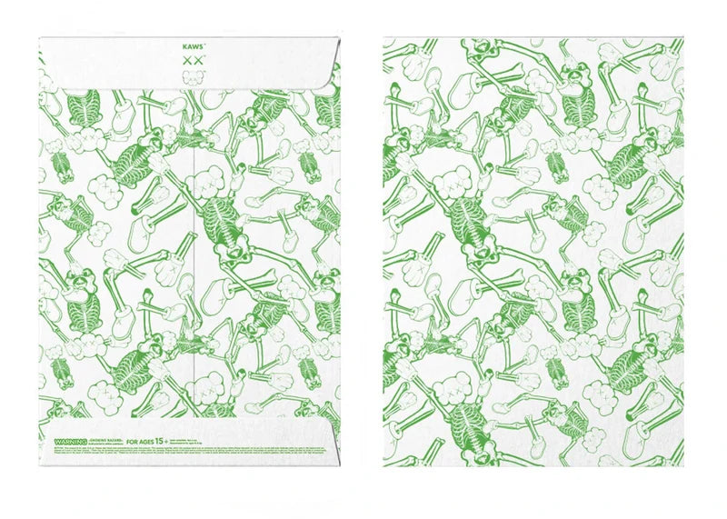 KAWS Skeleton Board Cutout Ornament Green