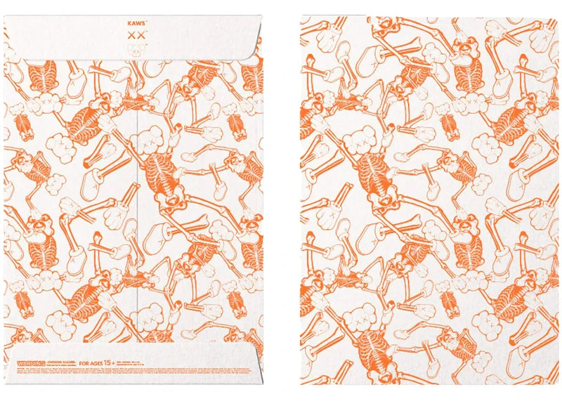 KAWS Skeleton Board Cutout Ornament Orange