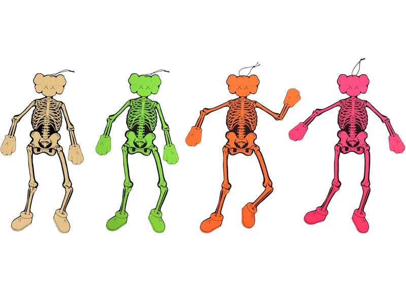 KAWS Skeleton Board Cutout Ornament Set