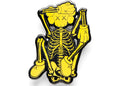KAWS Skeleton Pin Yellow