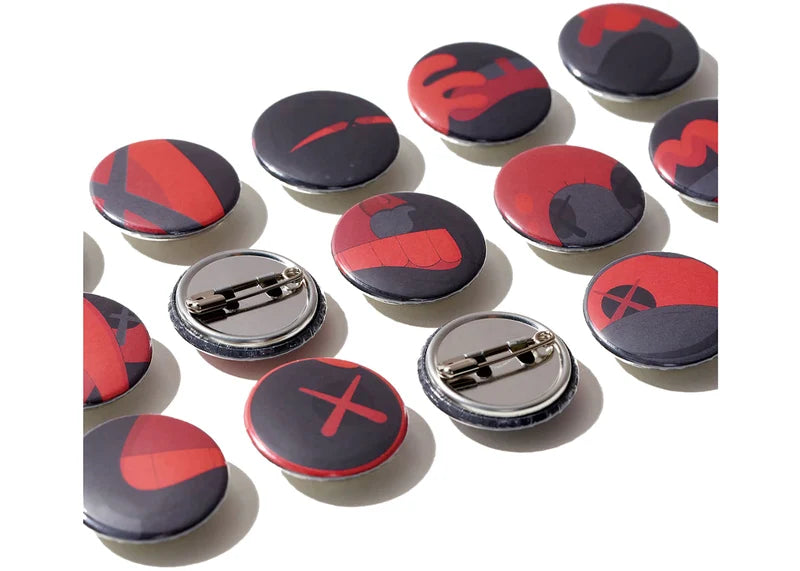 KAWS Tokyo First Button Badges Set