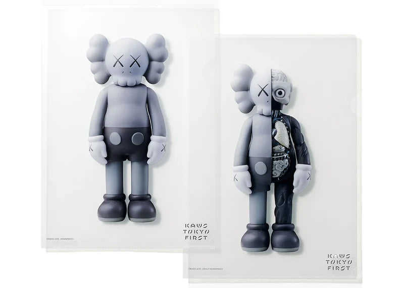 KAWS Tokyo First Clear File Companion & Flayed Companion Grey/Black/Brown Set