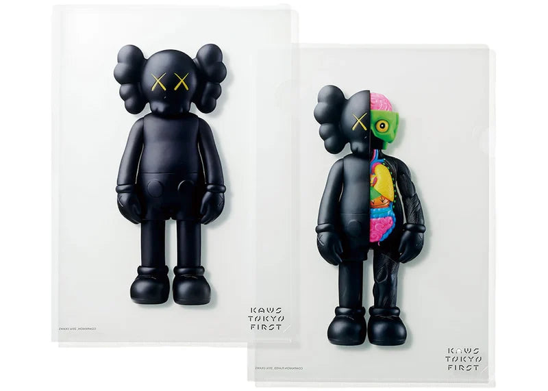 KAWS Tokyo First Clear File Companion & Flayed Companion Grey/Black/Brown Set