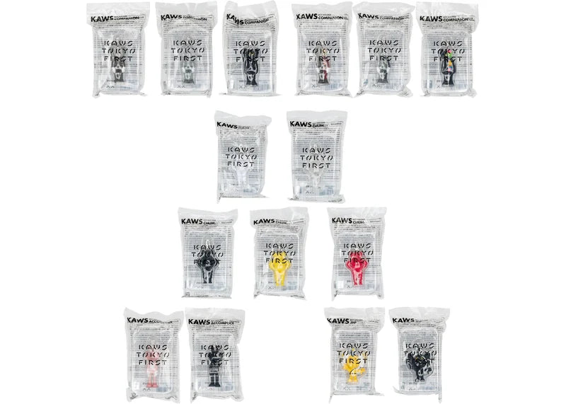 KAWS Tokyo First First Companion/Accomplice/JPP/Chum Keychain Set of 15 (2021)