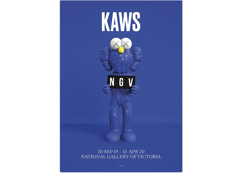 KAWS x NGV BFF Exhibition Poster Blue
