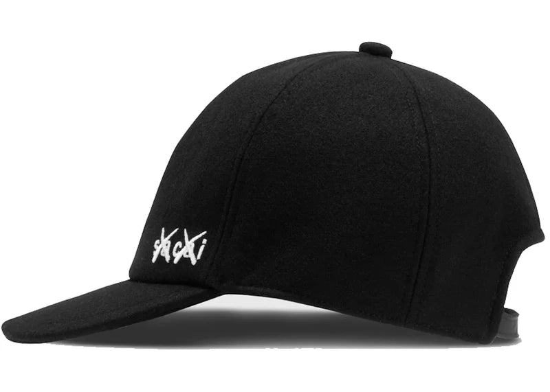 KAWS x Sacai Melton Cap Black