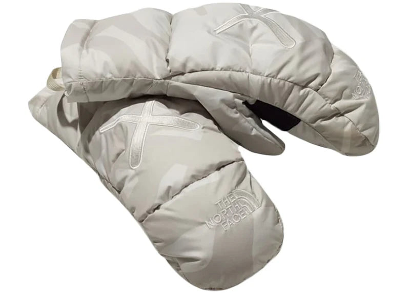 KAWS x The North Face Nuptse Mitt Moonlight Ivory