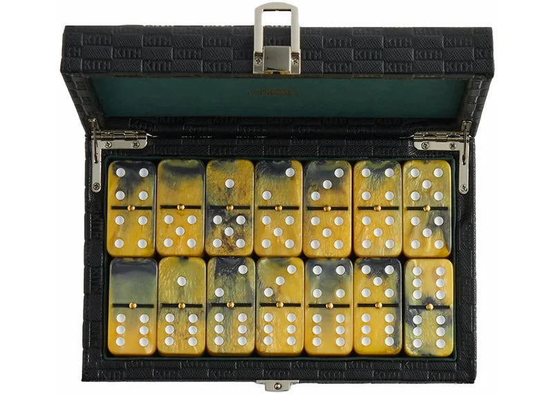 Kith Kithmas Monogram Leather Domino Set Black