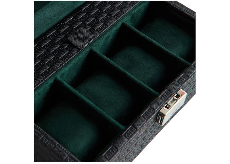 Kith Kithmas Monogram Saffiano Leather Watch Box Black