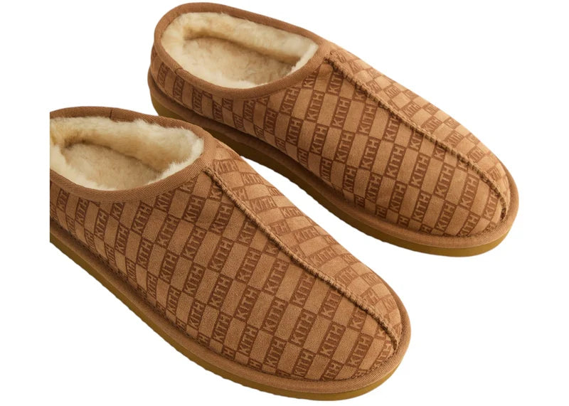Kith Kithmas Monogram Shearling Slippers Loft