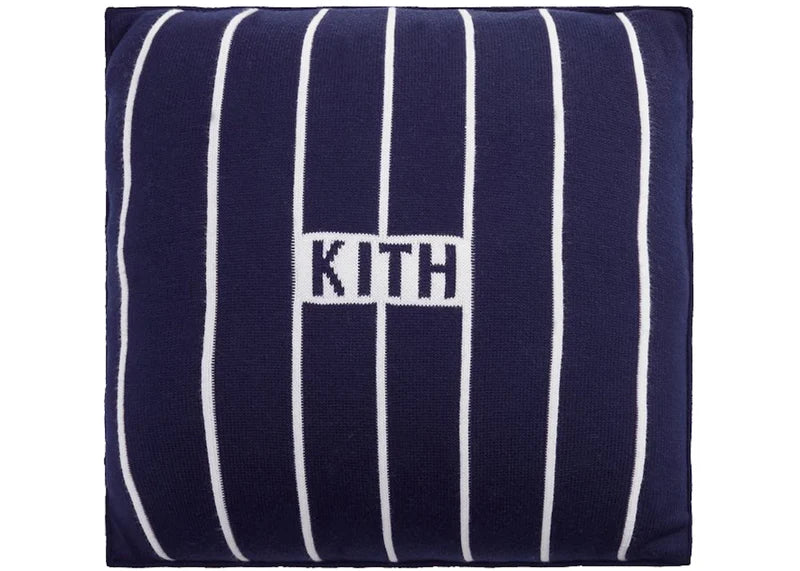 Kith & MLB for New York Yankees Pinstripe Knitted Throw Pillow Nocturnal