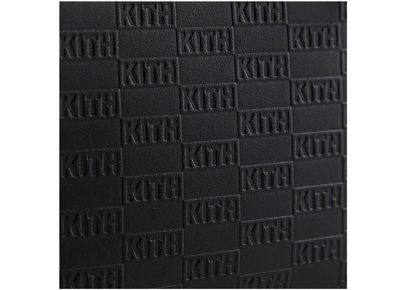Kith Monogram Half Zip Wallet Black