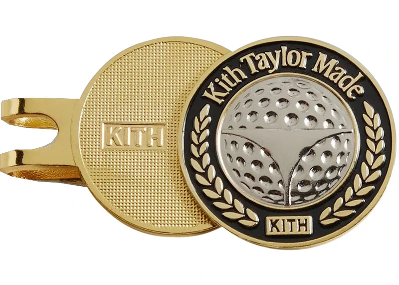 Kith TaylorMade Hat Clip Ball Marker Golden Yellow