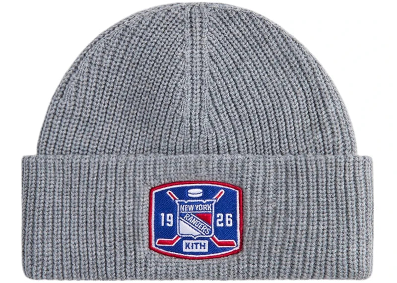 Kith x 47 New York Rangers Mia Beanie Light Heather Grey