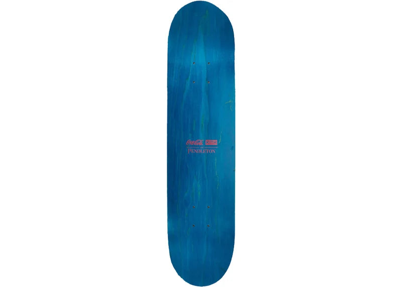 Kith x Coca Cola Pendleton Logo Skateboard Deck White Sand