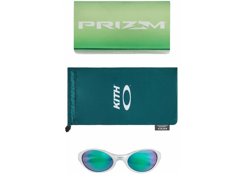 Kith x Oakley Eye Jacket Sunglasses Silver/PRIZM/Jade