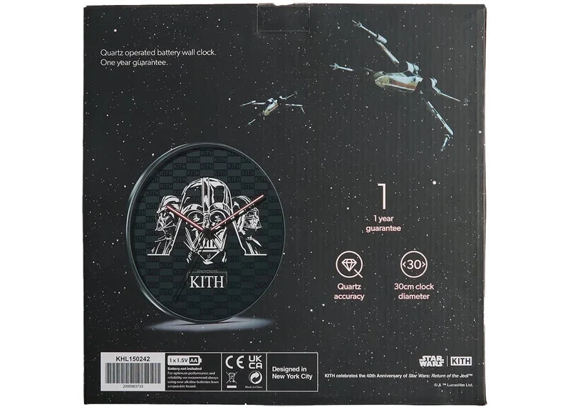 Kith x STAR WARS Darth Vader Wall Clock Black