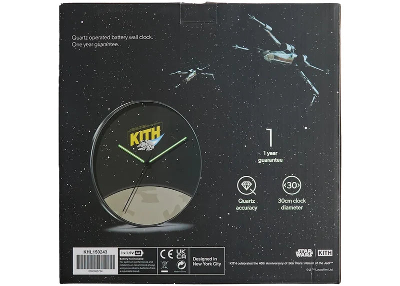 Kith x STAR WARS Millennium Falcon Ship Wall Clock Black
