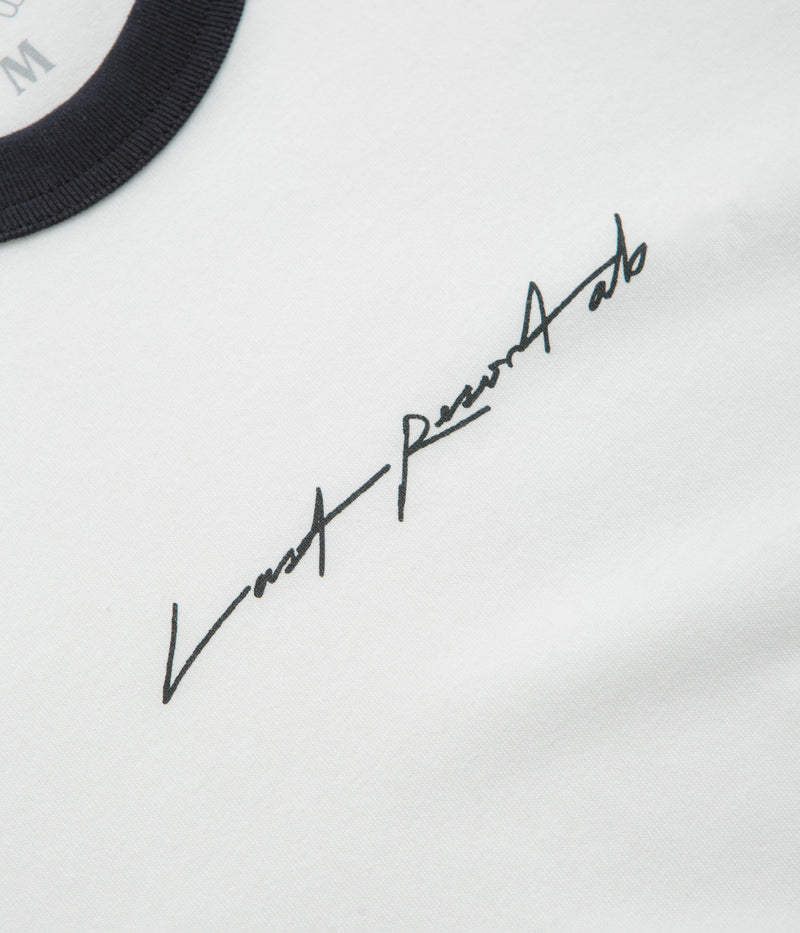 Last Resort AB Signature Ringer T-Shirt in White and Black