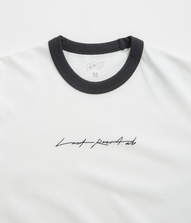 Last Resort AB Signature Ringer T-Shirt in White and Black