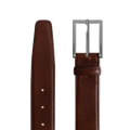 Amberjack belt with full-grain leather in chestnut brown