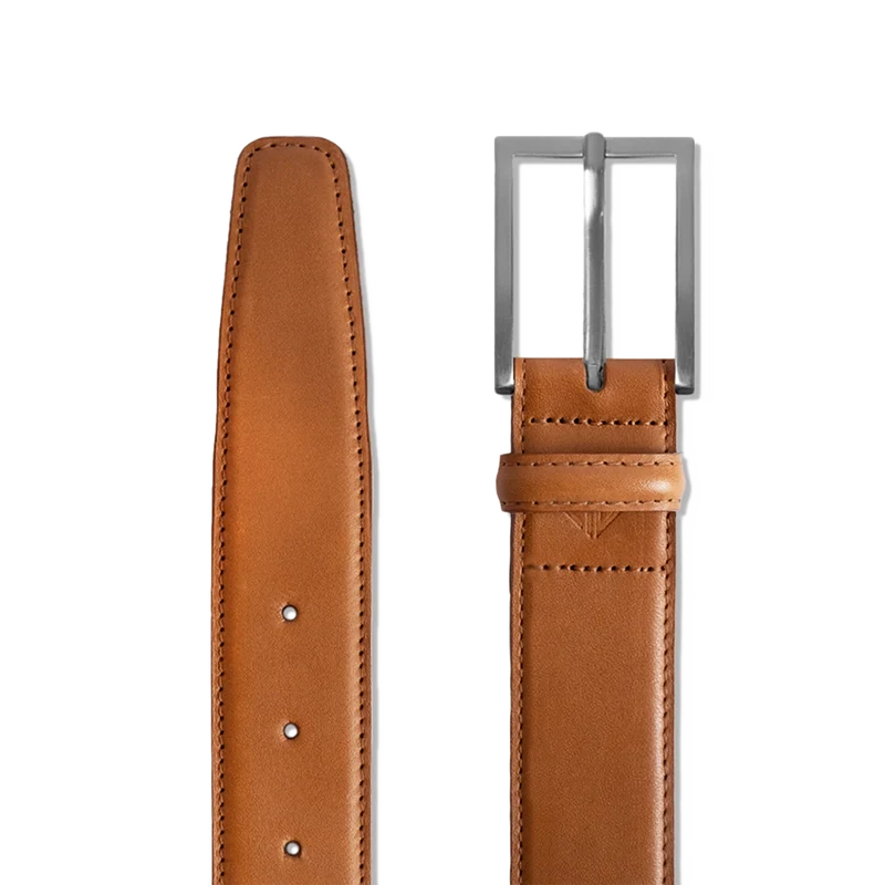 Amberjack belt with full-grain leather in honey tan