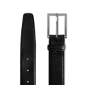 Amberjack belt with full-grain leather in obsidian black
