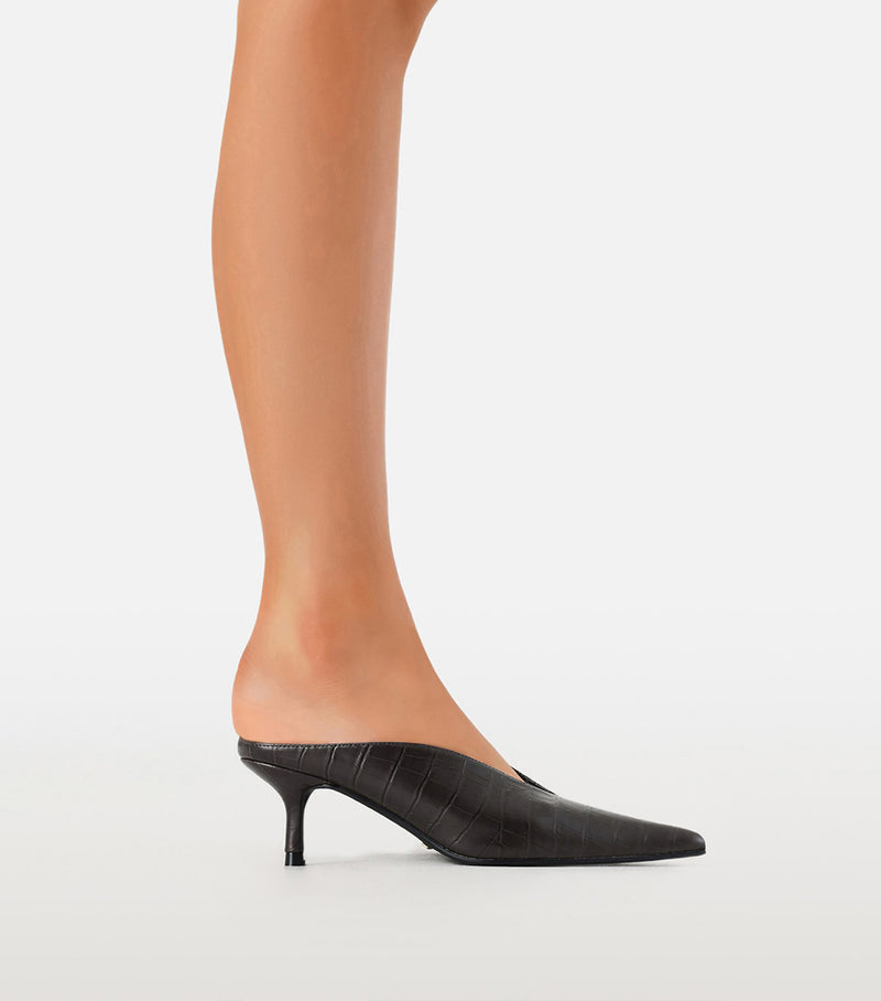 LIBBIE - CHOCOLATE CROC-PUMPS-Billini-Billini