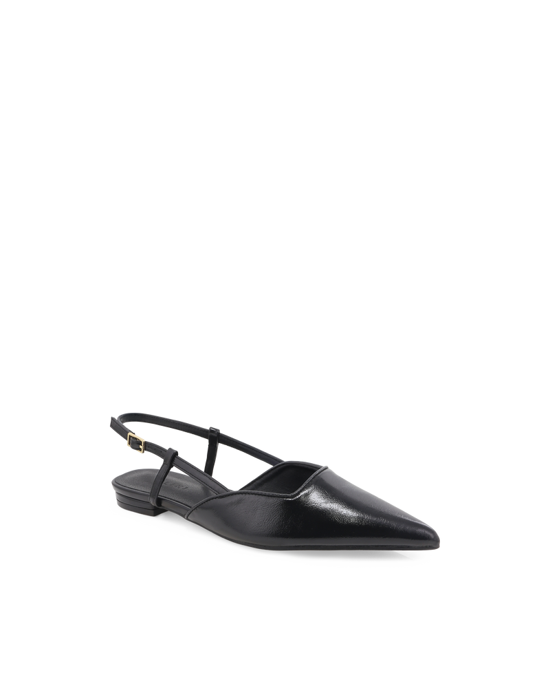 MAGGIE - BLACK SHINE-Flats-Billini-Billini