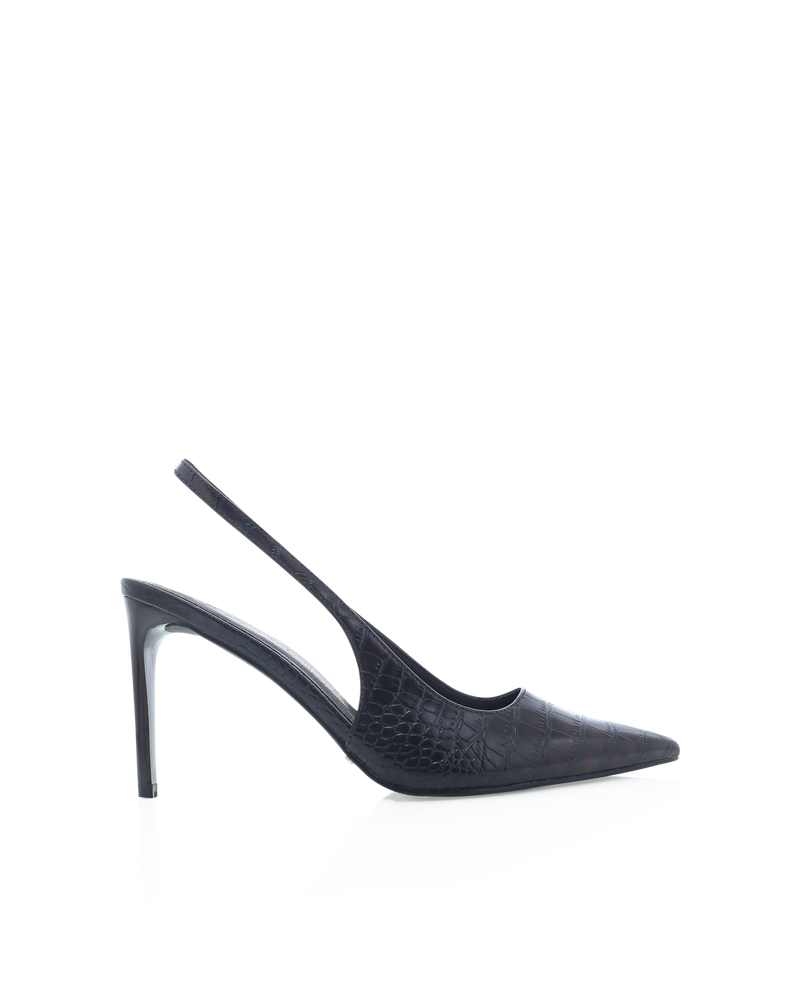 MAXIMILIAN - DARK CACAO CROC-PUMPS-Billini-Billini