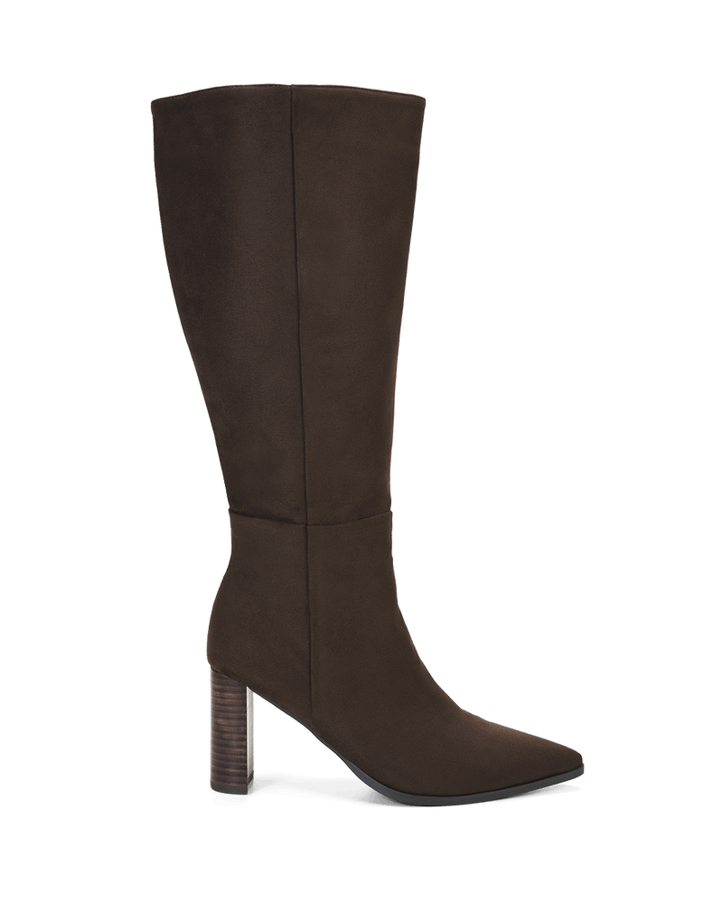 MELINA CURVE - DARK CACAO SUEDE-Boots-Billini-Billini