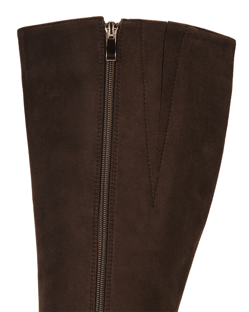 MELINA CURVE - DARK CACAO SUEDE-Boots-Billini-Billini
