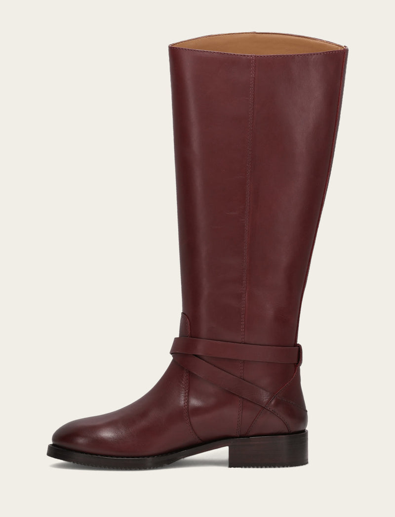 Melissa Belted Riding - Merlot - Inside
