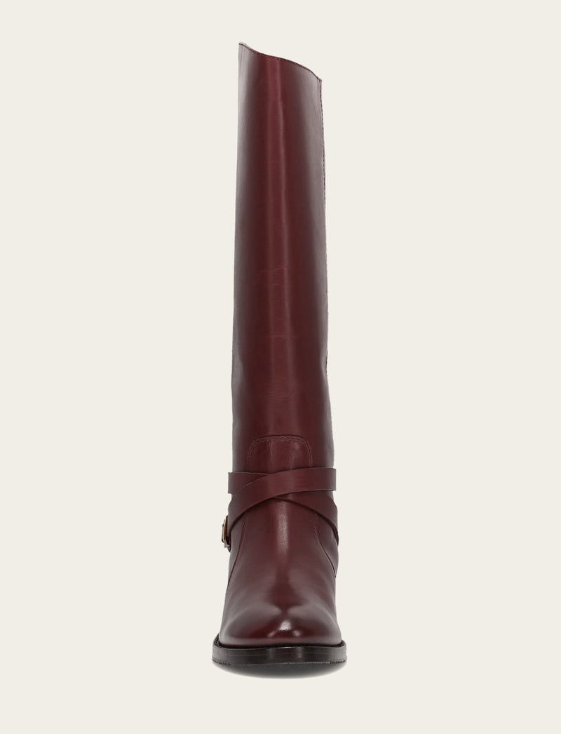 Melissa Belted Riding - Merlot - Front