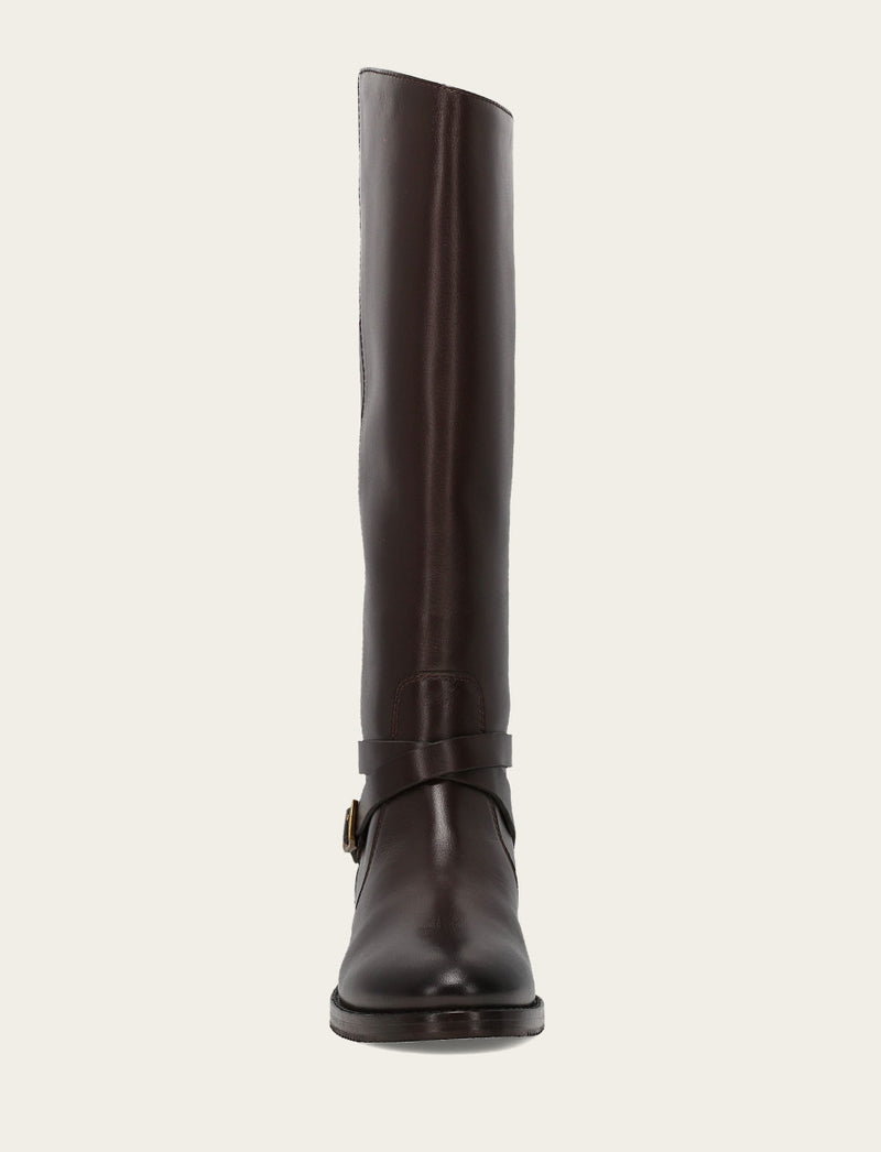 Melissa Belted Riding - Dark Brown - Front