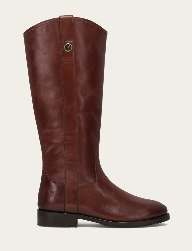 Melissa Button Tall Inside Zip - Saddle - Outside